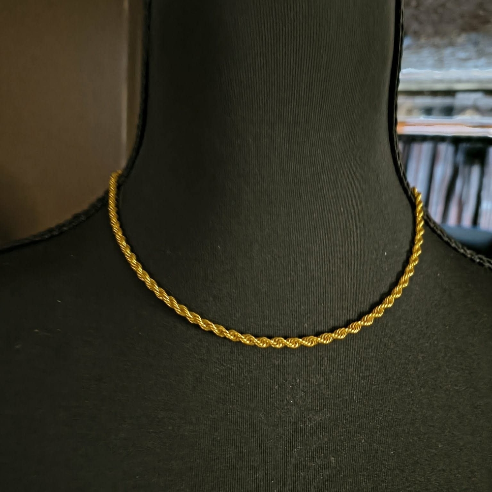 Gold Rope Chain Necklace - Women Jewelry